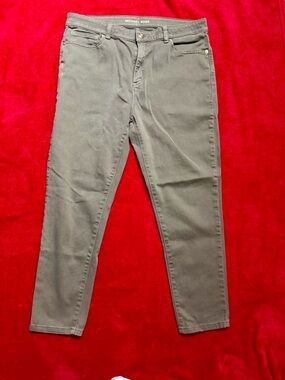 Michael Kors Straight Leg Jeans in Olive Green